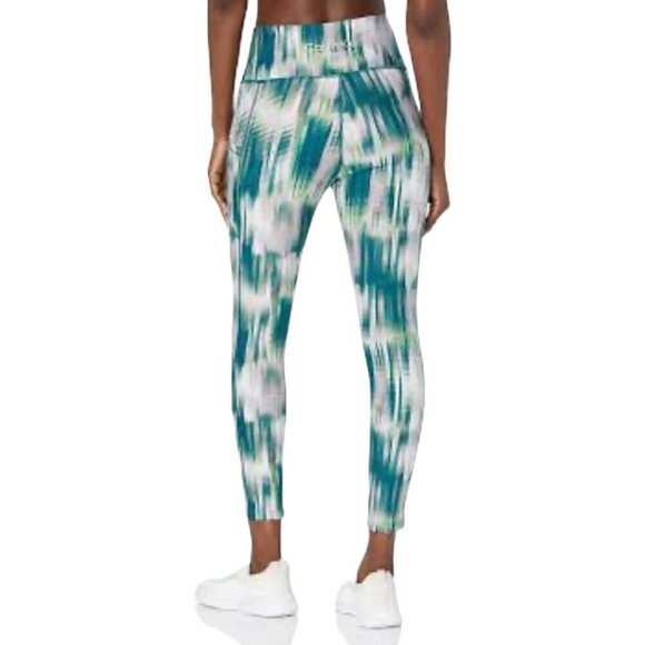 Calvin Klein NWT High-Waisted 7/8 Leggings, Green & White Print Women’s Size XXL - Picture 2 of 6